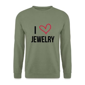 Jeweler / Jewel / Juwelier / Bijoutier / Diamond - Unisex Sweatshirt - army green - Front - Alina (178cm) & Michal (187cm)