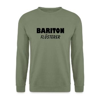 bariton flüsterer - Unisex Pullover - Armeegrün - Vorne - Alina (178cm) & Michal (187cm)
