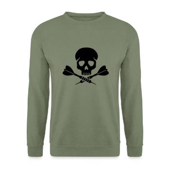 Jeu de fléchettes - Sweat-shirt Unisexe - vert militaire - Devant - Alina (178cm) & Michal (187cm)