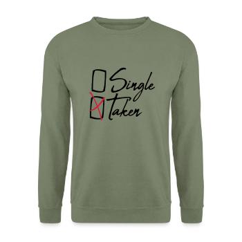 Awarded single taken - Unisex Sweatshirt - army green - Front - Alina (178cm) & Michal (187cm)