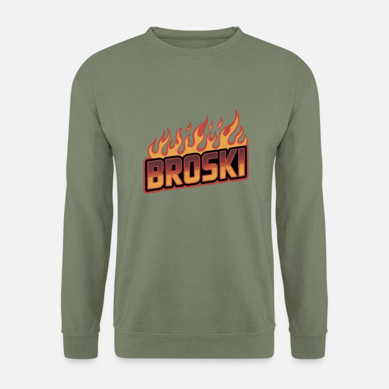 Broski - Bro Memes - Unisex Pullover - Armeegrün