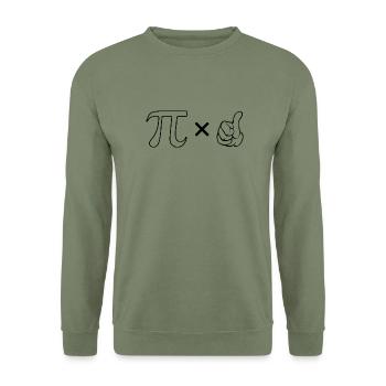 Rule of thumb - Unisex Sweatshirt - army green - Front - Alina (178cm) & Michal (187cm)