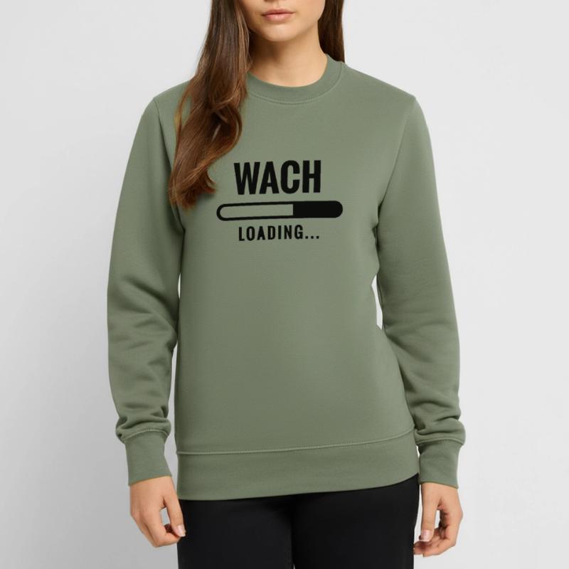 wach loading Morgenmuffel Status Kaffee Unisex Pullover