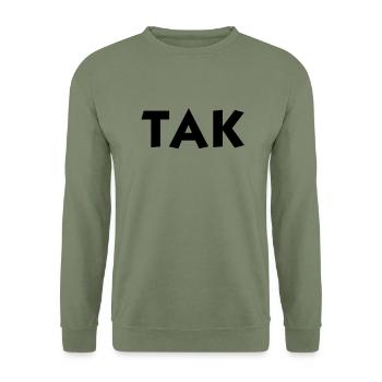 Word salad - TACTICS - for 2 persons - TAK - Unisex Sweatshirt - army green - Front - Alina (178cm) & Michal (187cm)