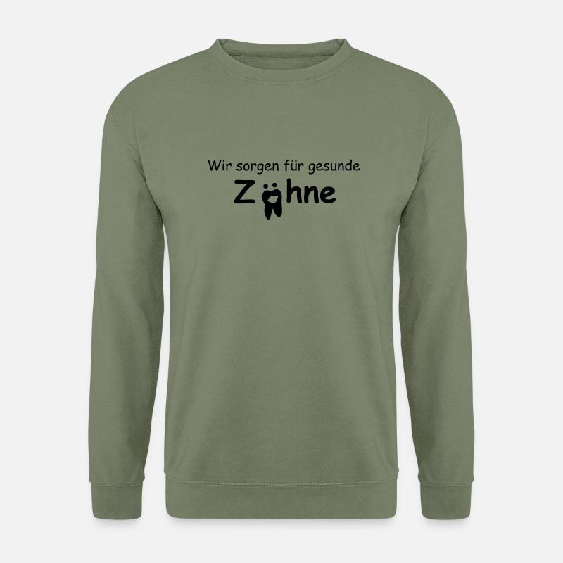 Gesunde Zähne - Unisex Pullover - Armeegrün