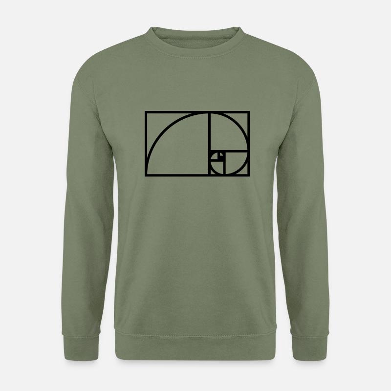 golden_mean_logarithmic_fibonacci_spiral - Unisex Pullover - Armeegrün