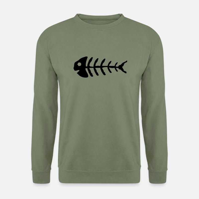 fish_bones_wo1 - Unisex Pullover - Armeegrün