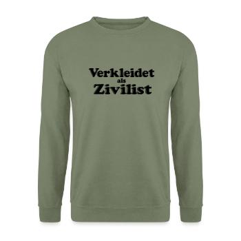 Verkleidet als Zivilist - Unisex Pullover - Armeegrün - Vorne - Alina (178cm) & Michal (187cm)