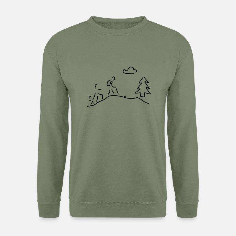 wandern oder walking - Unisex Pullover - Armeegrün