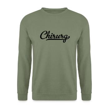 Chirurg - Unisex Pullover - Armeegrün - Vorne - Alina (178cm) & Michal (187cm)