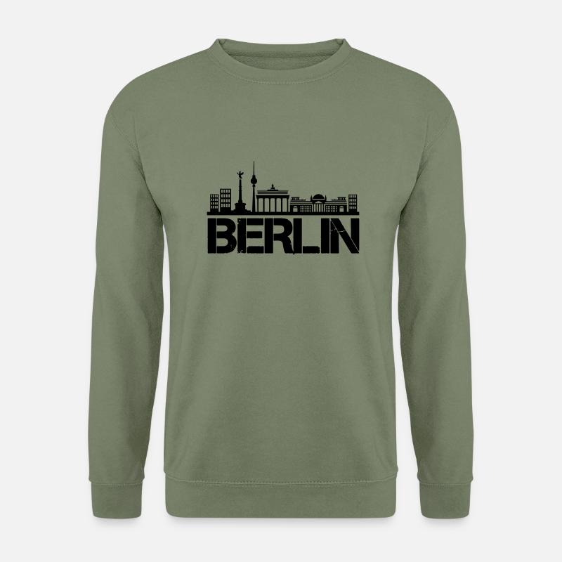 berlin skyline - Unisex Pullover - Armeegrün