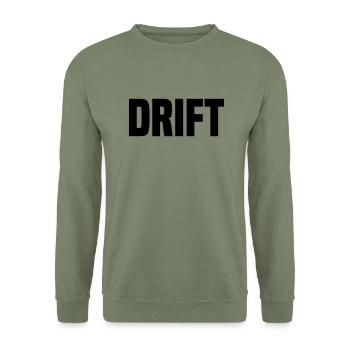 drift - Unisex Sweatshirt - army green - Front - Alina (178cm) & Michal (187cm)