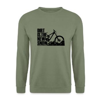 dirt is the new snow 2.0 - Unisex Pullover - Armeegrün - Vorne - Alina (178cm) & Michal (187cm)