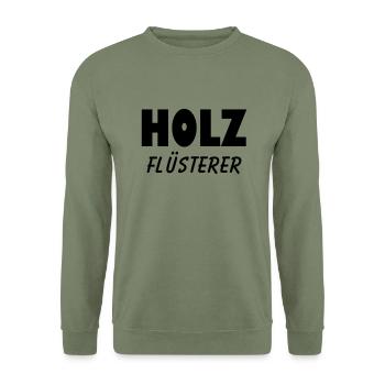 holz flüsterer schreiner - Unisex Pullover - Armeegrün - Vorne - Alina (178cm) & Michal (187cm)