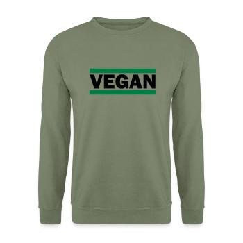 Vegan - Unisex Sweatshirt - army green - Front - Alina (178cm) & Michal (187cm)