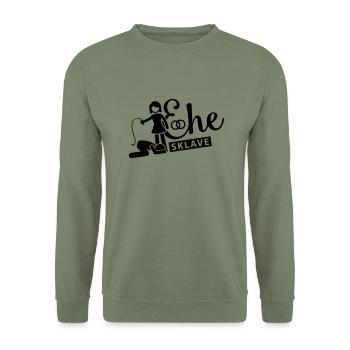 ehe sklave design - Unisex Pullover - Armeegrün - Vorne - Alina (178cm) & Michal (187cm)