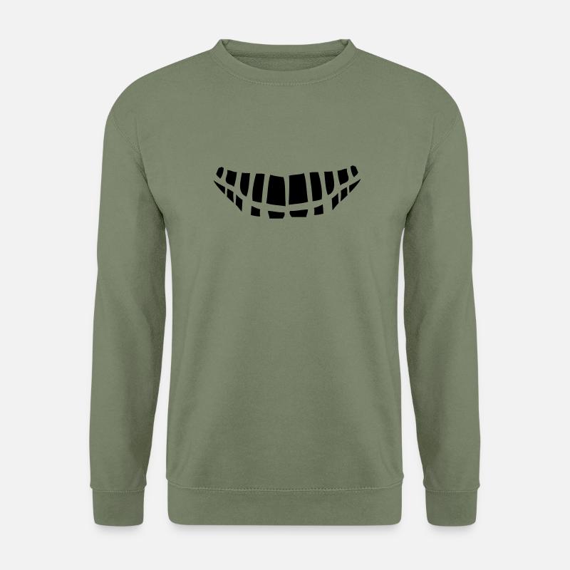 Zähne - Unisex Pullover - Armeegrün