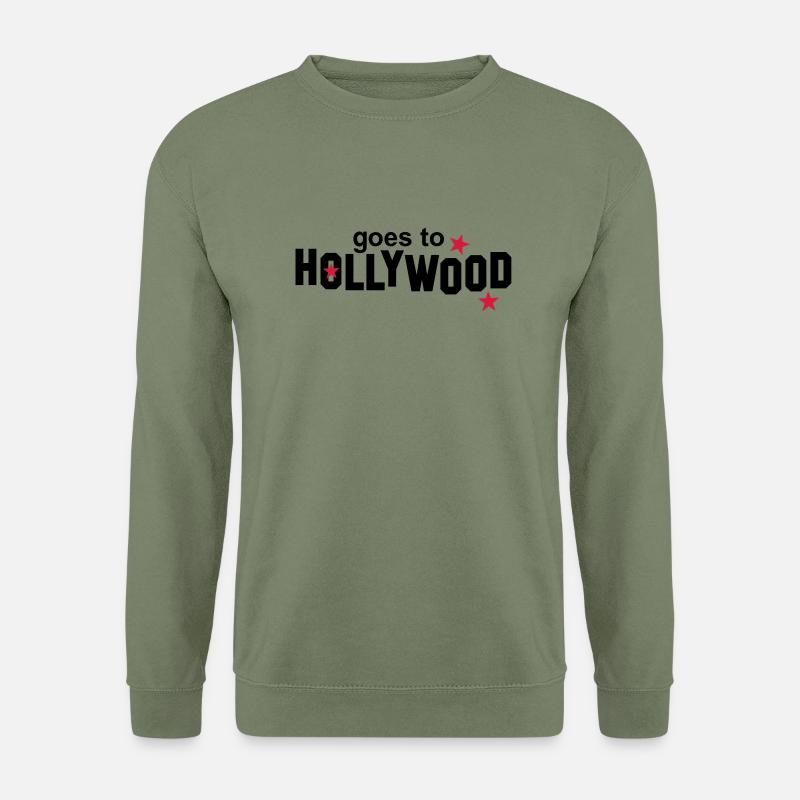Dein Name + goes to HOLLYWOOD - Unisex Pullover - Armeegrün