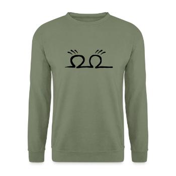 Köpfe - Unisex Pullover - Armeegrün - Vorne - Alina (178cm) & Michal (187cm)