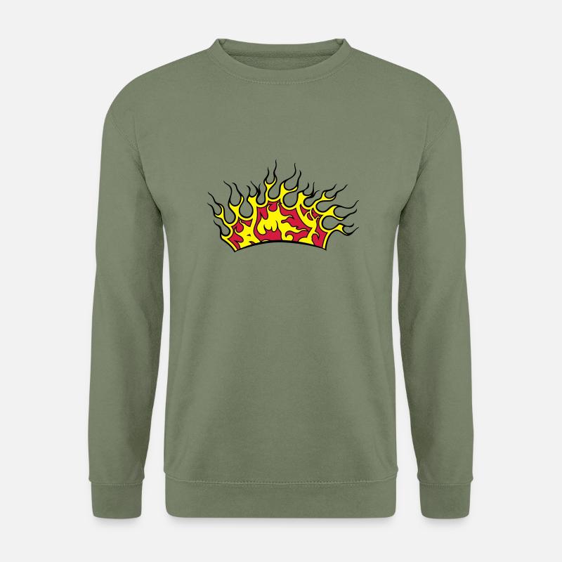 Fire flames crown - Unisex Sweatshirt - army green