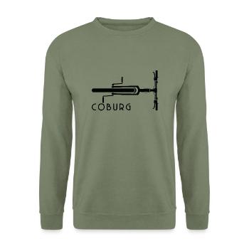 Fahrrad Coburg - Unisex Pullover - Armeegrün - Vorne - Alina (178cm) & Michal (187cm)