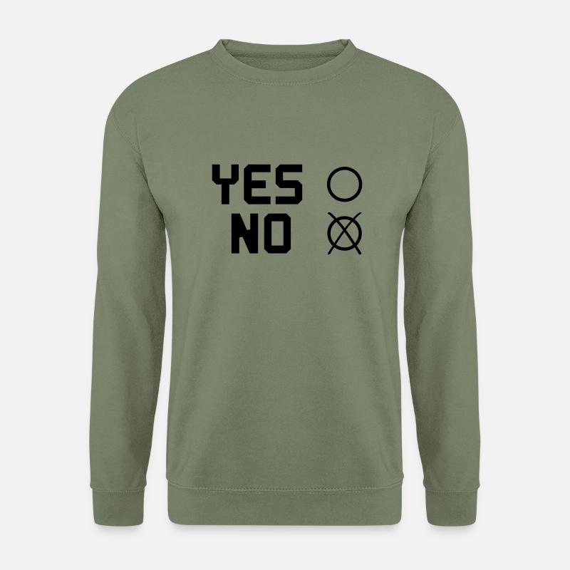 yes NO - Unisex Pullover - Armeegrün