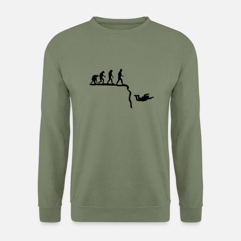 base jumping evolution - Sweat-shirt Unisexe - vert militaire