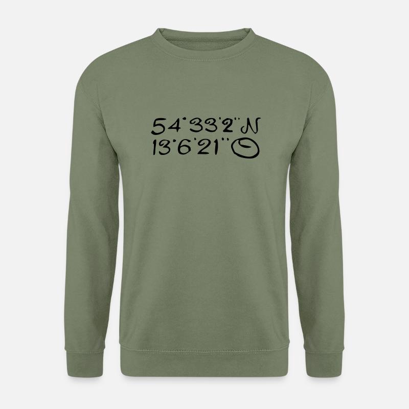 Mittelpunkt der Insel - Unisex Pullover - Armeegrün