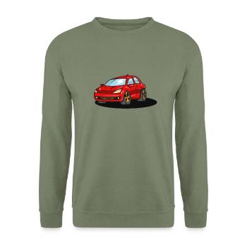 red_car - Unisex Sweatshirt - army green - Front - Alina (178cm) & Michal (187cm)