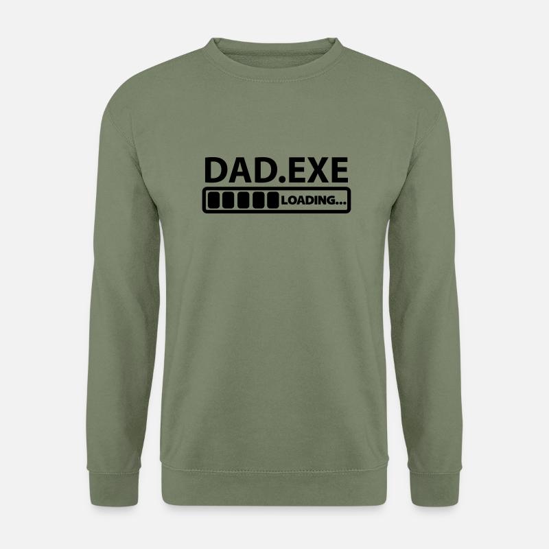 dad exe loading - Sweat-shirt Unisexe - vert militaire