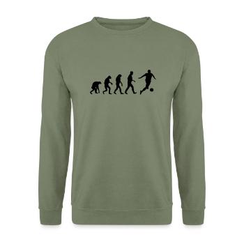 football evolution - Unisex Sweatshirt - army green - Front - Alina (178cm) & Michal (187cm)