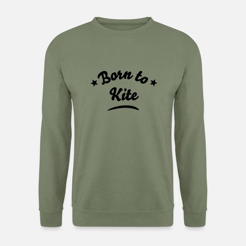 born to kite 01 - Unisex Pullover - Armeegrün