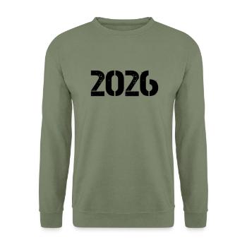 2026 - Unisex Sweatshirt - army green - Front - Alina (178cm) & Michal (187cm)