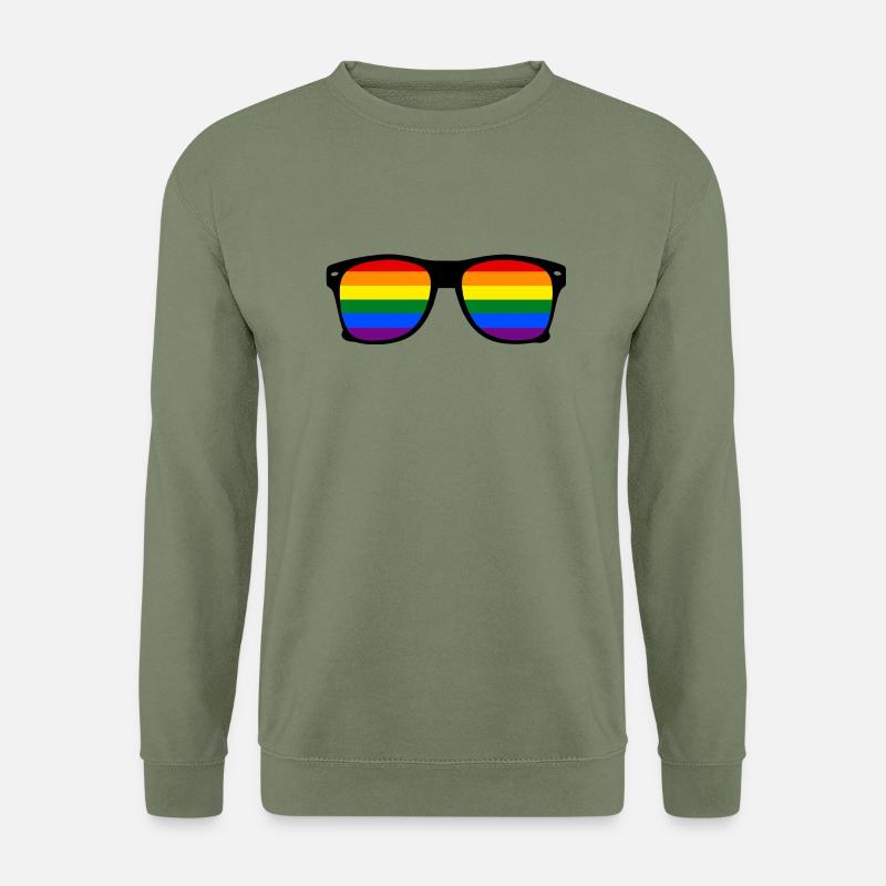 glasses rainbow - Unisex Pullover - Armeegrün