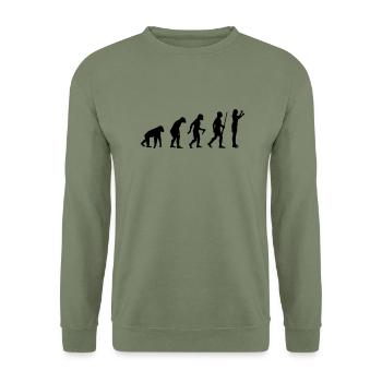 Female Conductor - Unisex Pullover - Armeegrün - Vorne - Alina (178cm) & Michal (187cm)