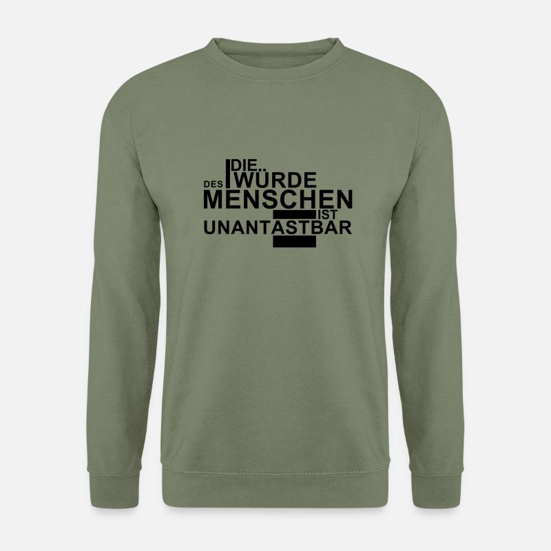 DIE WÜRDE DES MENSCHEN IST UNANTASTBAR - Unisex Pullover - Armeegrün