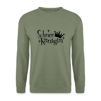 Snow Queen - Unisex Sweatshirt - army green - Front - Alina (178cm) & Michal (187cm)