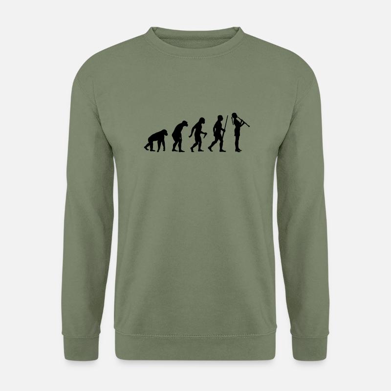 Évolution de la flûte féminine - Sweat-shirt Unisexe - vert militaire