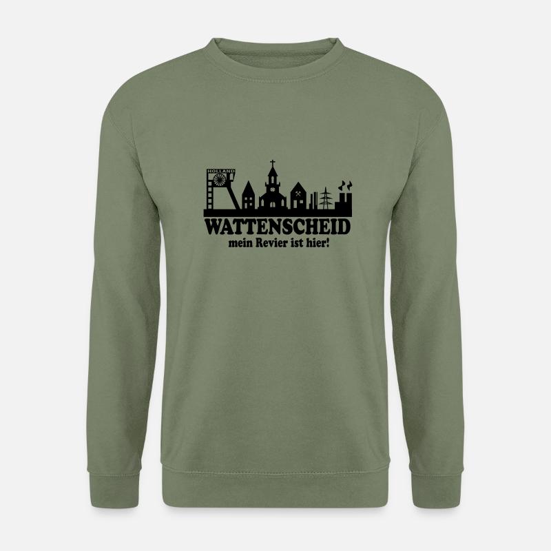 Skyline Wattenscheid - Mein Revier ist hier - Unisex Pullover - Armeegrün