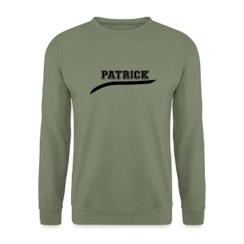 patrick_2 - Sweat-shirt Unisexe - vert militaire - Devant - Alina (178cm) & Michal (187cm)