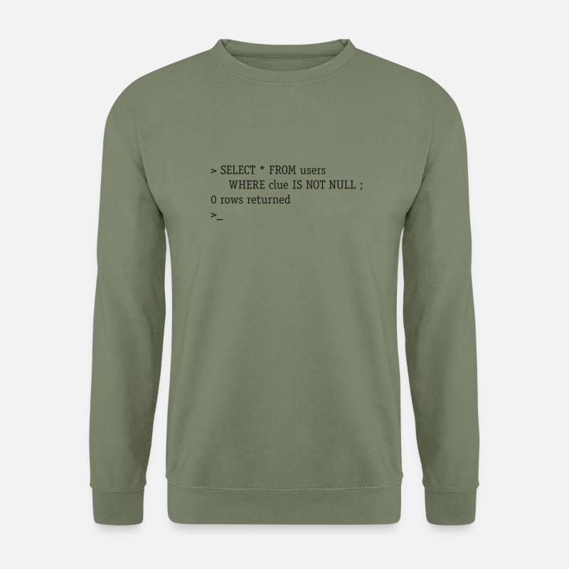 SQL No Clue - Unisex Pullover - Armeegrün