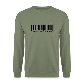 Anniversaire 1996 - Sweat-shirt Unisexe - vert militaire - Devant - Alina (178cm) & Michal (187cm)