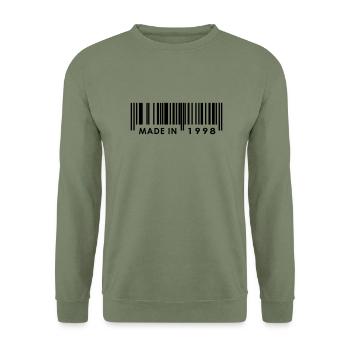 Anniversaire 1998 - Sweat-shirt Unisexe - vert militaire - Devant - Alina (178cm) & Michal (187cm)