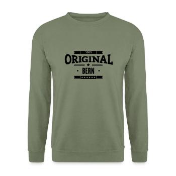 Original Bern - Unisex Pullover - Armeegrün - Vorne - Alina (178cm) & Michal (187cm)