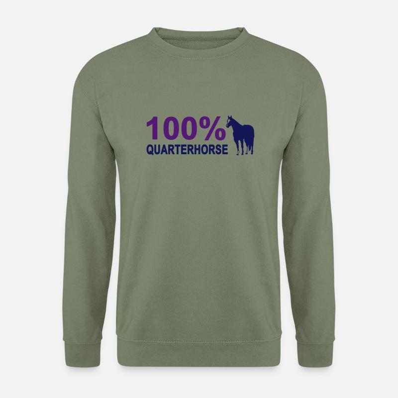 100% Quarterhorse - Unisex Pullover - Armeegrün