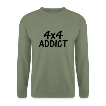 4x4 addict - Unisex Sweatshirt - army green - Front - Alina (178cm) & Michal (187cm)