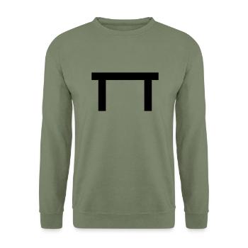 tisch - Unisex Pullover - Armeegrün - Vorne - Alina (178cm) & Michal (187cm)