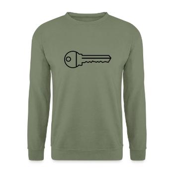 schluessel__f1 - Sweat-shirt Unisexe - vert militaire - Devant - Alina (178cm) & Michal (187cm)