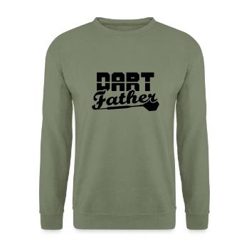 DART Father - Unisex Pullover - Armeegrün - Vorne - Alina (178cm) & Michal (187cm)
