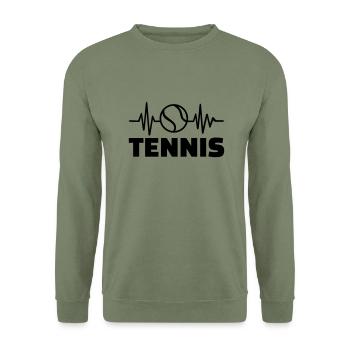 Tennis - Unisex Pullover - Armeegrün - Vorne - Alina (178cm) & Michal (187cm)
